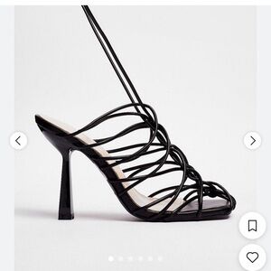 Nasty Gal Black Strappy Heels